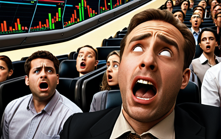 **

A rollercoaster representing the emotional ups and downs of investing. In the foreground, a stressed investor with a worried expression clutches a stock chart showing a sharp decline. The background shows other people on the rollercoaster, some screaming and others looking sick. The overall atmosphere should be chaotic and anxiety-inducing, emphasizing the emotional turmoil of investment.

**